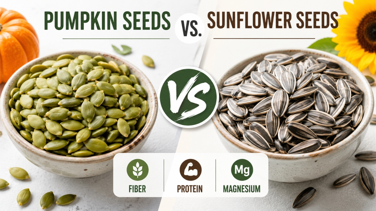 Pumpkin Seeds vs. Sunflower Seeds